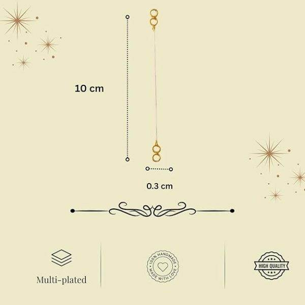 Accessher Gold Plated Invisible Transparent Stretchable Flexible and Adjustable Lightweighted Elastic Heavy Earrings Support Ear Chains for Women and Girls - Image 6