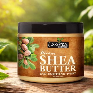 Luxura Sciences Pure African Shea Butter for Deep Moisture & Soothing Skin Relief - 200g
