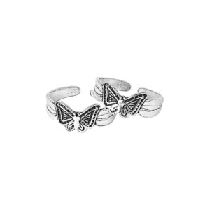 92.5 – 925 Sterling Silver Butterfly Adjustable Toe Rings