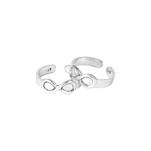 92.5 – 925 Sterling Silver Infinity Love Statement Daily wear Toe Rings