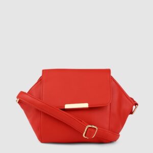 Red Leather Swagger Sling Bag