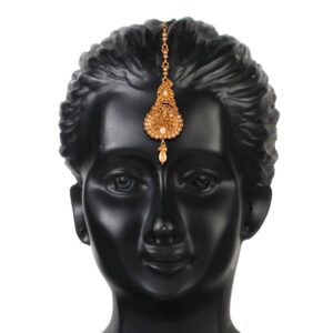 ACCESSHER Antique Rajwadi Maang Tikka for Women