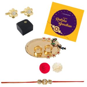 AccessHer Elegant Gold Rakhi Gift Set