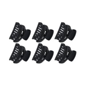 Acrylic Black Hair Claw Clip Clutchers Pack of 6 for Women