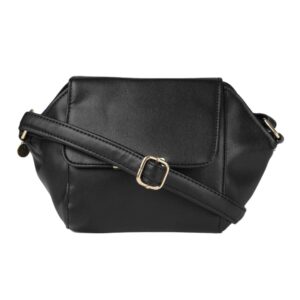 AccessHer Stylish Black Solid Sling Bag