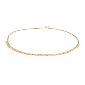 Gold Plated Pearls Embellished Delicate Waist Belt Kamarband for Women