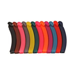 Multi Color Acrylic Material Banana clip Pack of 12 for Women