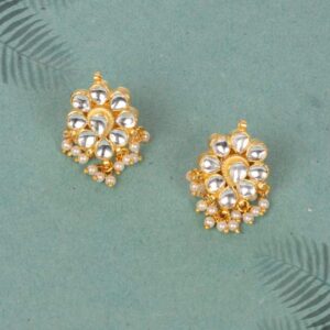 Pachi Kundan Embellished Traditional Stud Earrings for Women