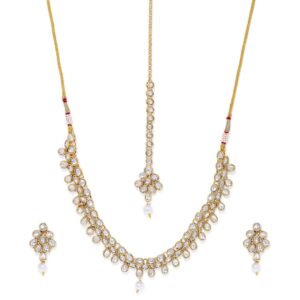 Traditional Gold Plated Kundan Necklace Set for Women
