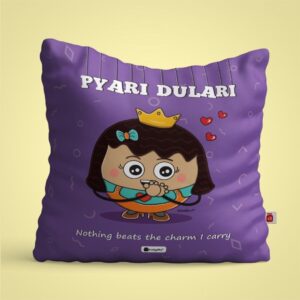 Pyari Dulari Printed Cushion Cover with Filler