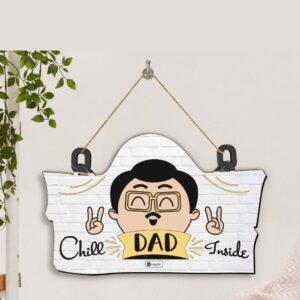 Chill Dad Inside Wall Hanging, Multicolor
