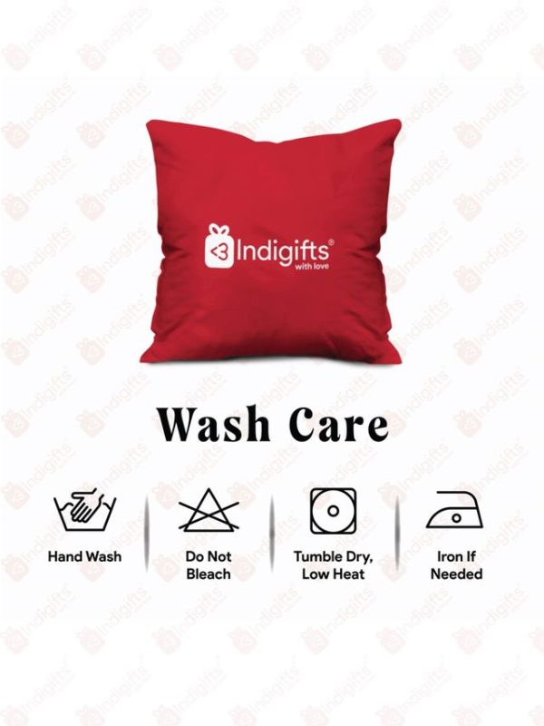 Indigifts Valentine Gift for Husband Special I Love My Hubby Cushion Cover with Filler 12x12 Inches and Coffee Mug 325 ml ,1 Vacuum Packed Conjugated Fiber Filler - Image 2