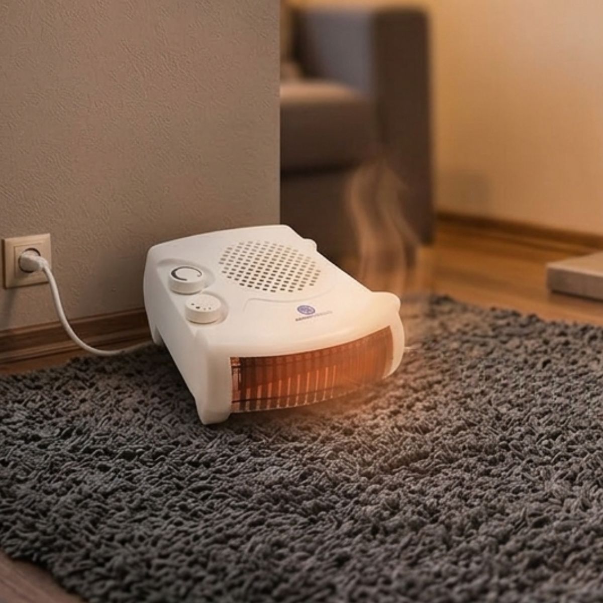 SWARG HOMES 1000/2000 Watts Room Heater with Adjustable Thermostat with Dual Placement Electric fan Room Heater (White Color, Ideal for small to medium Room Area) | 1 Year Warranty - Image 4