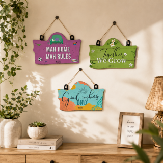 Indigifts Printed MDF Mini Wall Hanging Board for Home Décor - Decorative Hanging Gift Item (20.6×13 CM)
