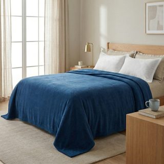SWARG HOMES Blue Double Bed Blanket - 1200 GSM Soft Comfort Bedding