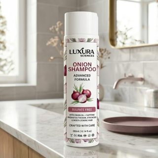 Luxura Sciences Onion Oil Shampoo Hair Fall Control - Sulphate Free Nourishing Formula (300 ML)