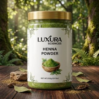 Luxura Sciences Organic Henna Powder for Natural Hair Colour & Care - Triple Sifted Pure Henna Blend (200g)