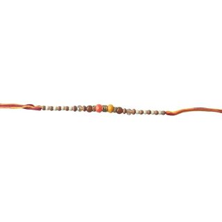 ACCESSHER Traditional Delicate Beads Rakhi for Beloved Brother, Kids and Gifting with Roli Kumkum Packets & Happy Rakshabandhan Card (Pack of 1)