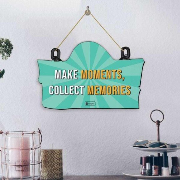 Indigifts Wall Hanging For Home Wooden Mini Wall Hanging Board Set Of 3- Wall Hanging Decorative Items| Mini Wall Hanging Décor| Garden Wall Hanging| Good Vibe Wall Hanging| Wall Decor for Living Room - Image 2