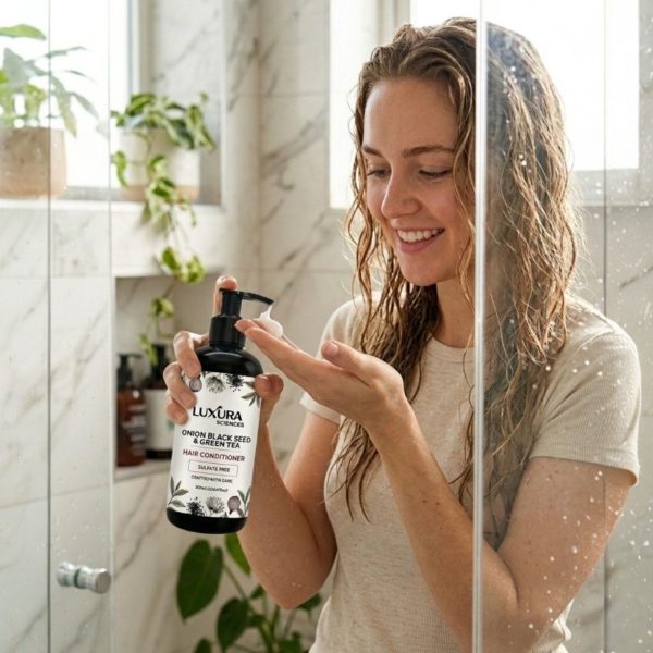 4.amzai Luxura Sciences Sulfate-Free Onion Conditioner for Nourished, Smooth & Strong Hair (250 ML)