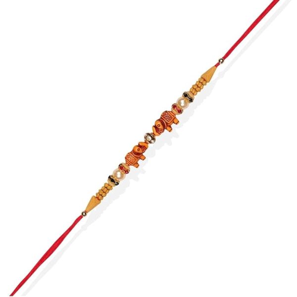 ACCESSHER Presents: Delicate Elephant Design Beads Rakhi for Kids, Brother with Roli/Kumkum Packets, Rice and Raksha Bandhan Card & Gifting - Celebrate with Style and Tradition - Image 5