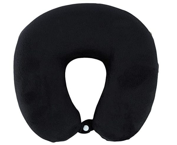 SWARG HOMES Super Comfy Premium Neck Pillow for Travel | Rest Cushion for Travel in Flight | Car | Train | Airplane | Relief Sleeping for Men and Women | Cervical Support | Comfort in Neck at Office and Home [Black] - Image 2