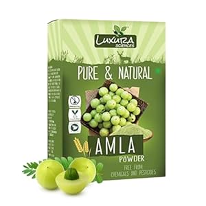 Luxura Sciences Pure Amla Powder for Hair (200 Grams) | Natural Hair Care | Rich in Vitamin C & Antioxidants | Ideal for DIY Hair Masks & Treatments | Nourishes & Strengthens