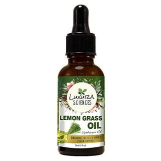 Luxura Sciences Lemongrass Essential Oil 30ML, Steam-Distilled & Therapeutic-Grade, Refreshing Aroma for Diffuser, Skin & Hair, Natural Home Freshener, With Precision Dropper