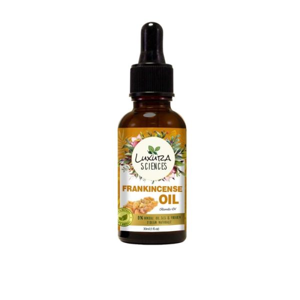 Luxura Sciences Organic Frankincense Essential Oil for Aromatherapy, Relaxation, and Wellness with Boswellia Serrata Extract – Natural and Undiluted (30 ML)