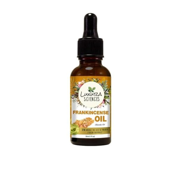 Luxura Sciences Organic Frankincense Essential Oil for Aromatherapy, Relaxation, and Wellness with Boswellia Serrata Extract – Natural and Undiluted (30 ML)