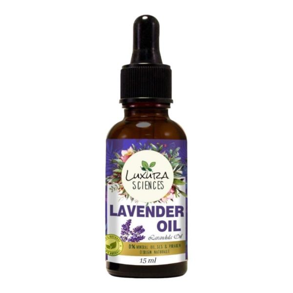 Luxura Sciences Lavender oil for hair growth skin care nail strengthening aromatherapy soothing scalp massage pure and natural therapeutic grade oil for relaxation wellness 15ml