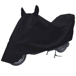 7 Mile Stone Black Two Wheeler Body Cover for Bikes & Scooters