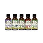 Luxura Sciences Organic Essential Oil Combo Pack of 5 Oils ;ANTI ACNE Essential Oil Kit 5 * 15ml (Tea Tree Oil; Lavender Oil; Eucalyptus Oil; Grapeseed Oil; Rosemary Oil)