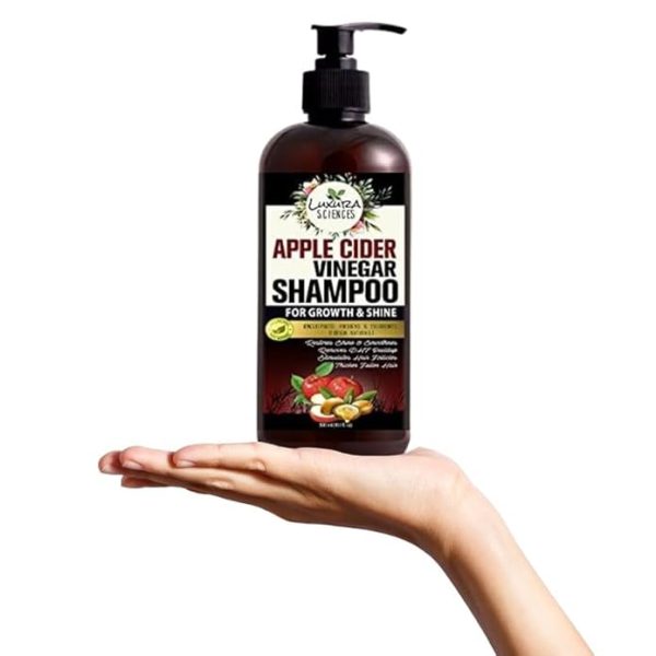 Luxura Sciences Apple Cider Vinegar Shampoo 300ML, SLS Sulfate Free Organic - Best for Damaged, Dry, Curly or Frizzy Hair - Thickening for Thin Hair, Safe for Color and Keratin Treated Hair - Image 5