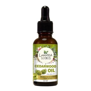 Luxura Sciences Organic Cedarwood Essential Oil (NATURAL - UNDILUTED) Therapeutic Grade - Perfect for Aromatherapy, Relaxation, Skin Therapy & More! (30 ML)