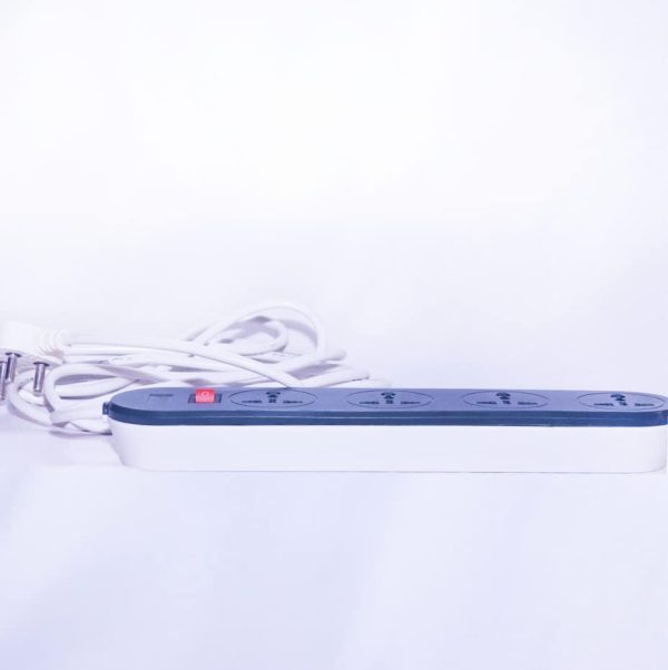 Swarg Homes (Black/White) 4+1 Power Strip with Master Switch, 4 Universal Sockets Extension Board, 6AMP Output, 240 Volts, 4 Meter Cord Length, Power Indicator - Image 3