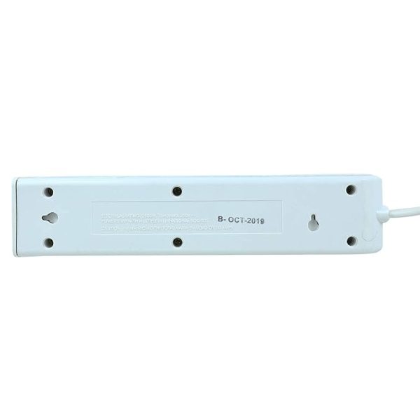 Swarg Homes(White) 4+1 Power Strip with Master Switch, 4 Universal Sockets Extension Board, 6AMP Output, 240 Volts, 3.5 Meter Cord Length, Power Indicator - Image 4
