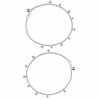 ACCESSHER Silver-Tone Crystal Charm Anklet Set for Women & Girls | Delicate Dangle Payal Pair (Set of 2) ACCESSHER Silver-Tone Crystal Charm Anklet Set for Women & Girls | Delicate Dangle Payal Pair (Set of 2)