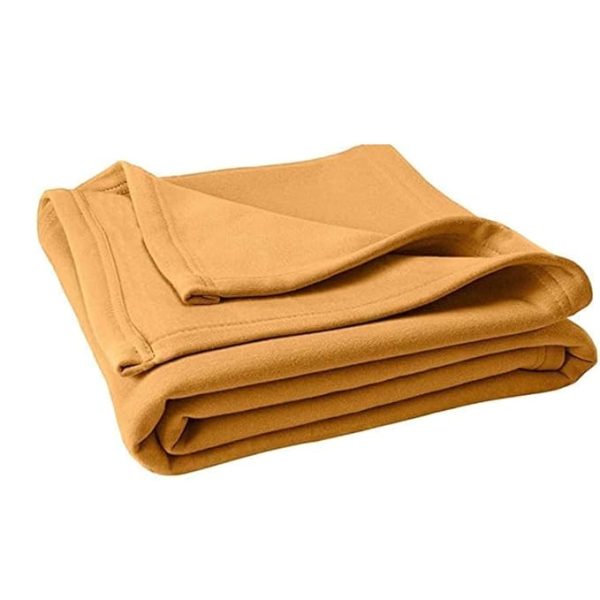 Solid Single Fleece Blanket-800GM (Beige) - Image 5