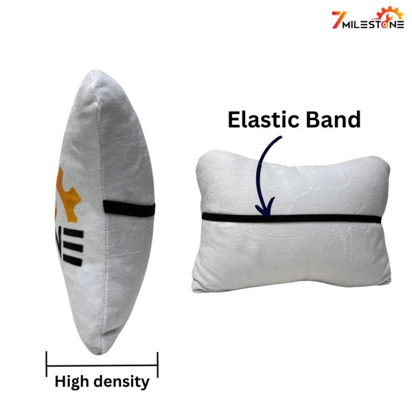 7 Mile Stone Car Neck Rest Pillow Set of 2 White - Image 2