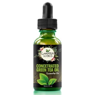 Luxura Sciences Concentrated Organic Green Tea Oil Serum 30ml for Skin Hydration Hair Nourishment Anti Aging Moisturizer Lightweight Non Greasy Formula Soothes Irritated Skin Enhances Natural Glow