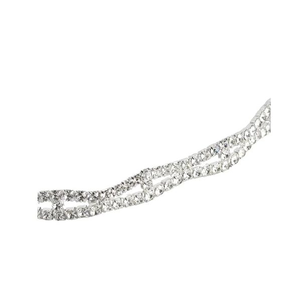 ACCESSHER Womens Set Of 2 Silver Plated Anklet Embellished With Rhinestone And Ghungroo With S Hook - Image 3