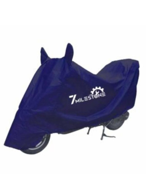 7 Mile Stone Two Wheeler Body Cover (Blue)