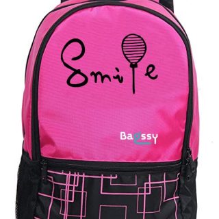 BAGSSY 32 L Bag for School | College | Casual Multipurpose Backpack for Students | Water Resistant | Unisex Design | Stylish & Durable | 1 Year Warranty Pink & Black...