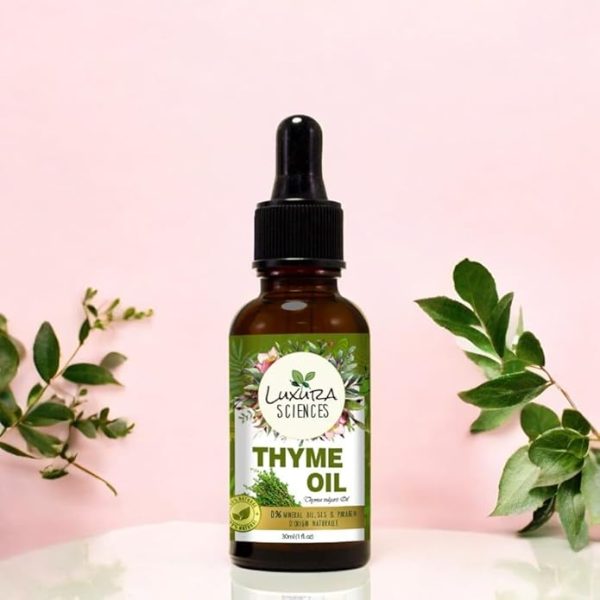 Luxura Sciences THYME Essential Oil Natural Therapeutic Grade Oil for Skin Care, Hair Care, Body Massage & Aromatherapy - Energizing Gale of Evergreen (30 ML) - Image 2