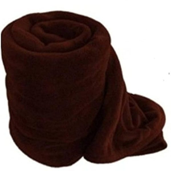 SWARG HOMES Polar Fleece Blanket | Single Bed | Weight (800 Grams) | Useful for All Seasons | Ultra Soft & Warm | Light-Weight Travel Blanket | Home AC Blanket | 90x60 inch | Brown - Image 2