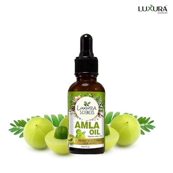 Luxura Sciences Organic Amla Oil - With Dropper 30ml - Image 4