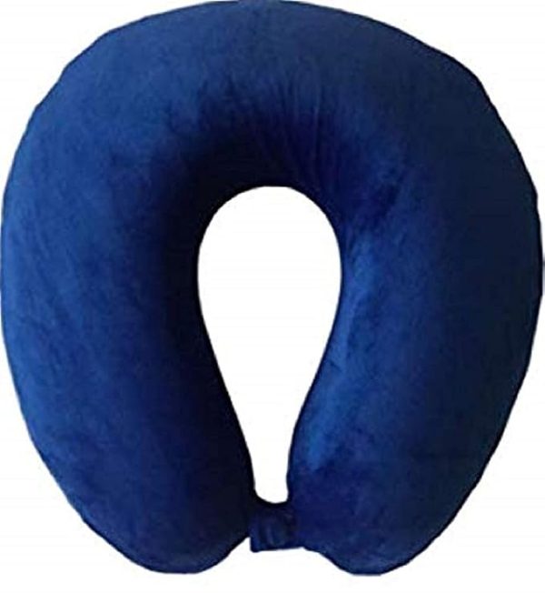 SWARG HOMES Super Comfy Premium Neck Pillow for Travel | Rest Cushion for Travel in Flight | Car | Train | Airplane | Relief Sleeping for Men and Women | Cervical Support | Comfort in Neck at Office and Home [Blue] - Image 2
