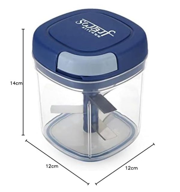 Swarg Kitchen Onion Chopper | Handy and Compact Chopper for Kitchen with 5 Sharp Stainless Steel Blades for Effortlessly Chopping Vegetables | Fruits for Your Kitchen Available (Blue Color, 900 ml) - Image 7