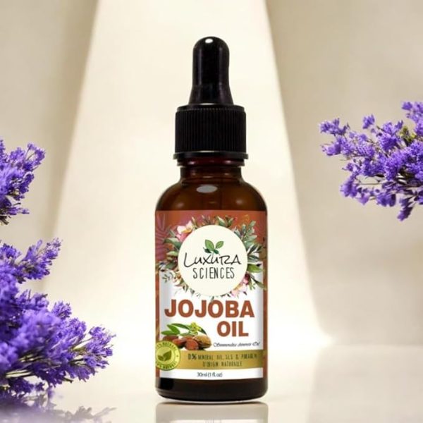 Luxura Sciences JOJOBA OIL Natural Unrefined Moisturizer for Skin Hair and Nails,Natural Cold Pressed Unrefined Hexane Free Oil for Hair & Face (30 ML) - Image 3